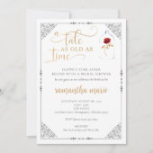 ブライダルシャワーの招待状のような古い物語 招待状 (正面)