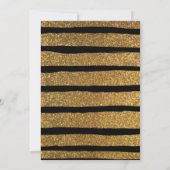 ブライダルシャワーの招待状のエレガントな金ゴールドのグリッター 招待状 (裏面)