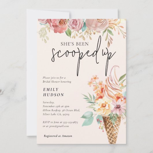 ブライダルシャワーの招待状を奪われた 招待状 (正面)