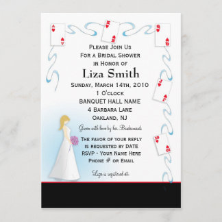 ブライダルシャワーの招待状-ベガスのテーマ 招待状