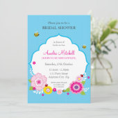 ブライダルシャワーの招待状 :: 庭の花４ 招待状 (スタンド正面)