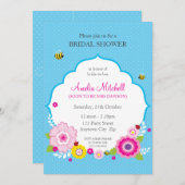 ブライダルシャワーの招待状 :: 庭の花４ 招待状 (正面/裏面)