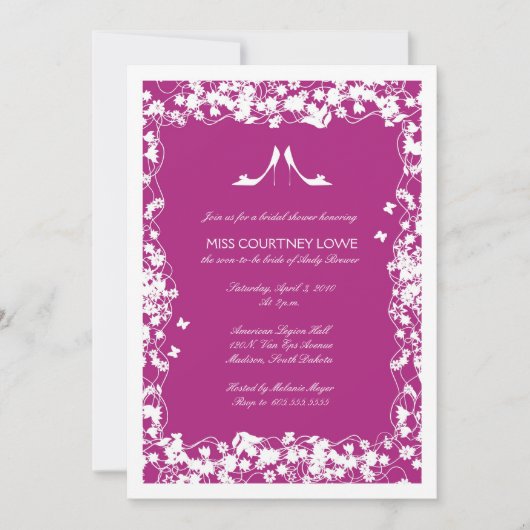 ブライダルシャワーの招待状 招待状 (正面)