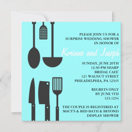 ブライダルシャワーの招待状 招待状 (正面)