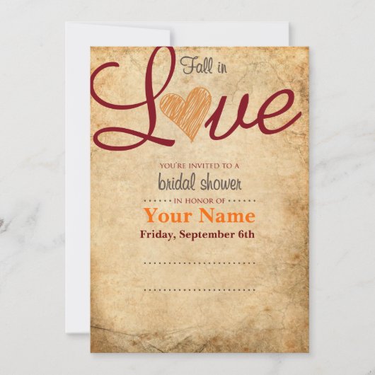 ブライダルシャワーの招待状 招待状 (正面)