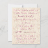 ブライダルシャワーの招待状 招待状 (裏面)