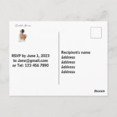 ブライダルシャワーの招待状。編集可能な文字とイメージ ポストカード (裏面)