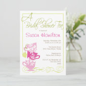 ブライダルシャワーの招待-お茶 招待状 (スタンド正面)