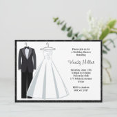 ブライダルシャワーの招待-トゥックス結婚&ズドレス 招待状 (スタンド正面)