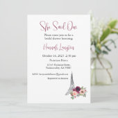 ブライダルシャワーの招待、彼女はウィYesと述べた 招待状 (スタンド正面)