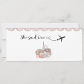 ブライダルシャワーの招待、彼女はウィYesと述べた 招待状 (裏面)