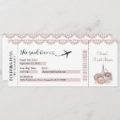 ブライダルシャワーの招待、彼女はウィYesと述べた 招待状 (正面/裏面)