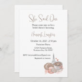 ブライダルシャワーの招待、彼女はウィYesと述べた 招待状 (正面/裏面)