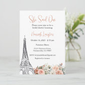 ブライダルシャワーの招待、彼女はウィYesと述べた 招待状 (スタンド正面)