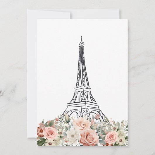 ブライダルシャワーの招待、彼女はウィYesと述べた 招待状 (裏面)