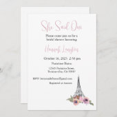 ブライダルシャワーの招待、彼女はウィYesと述べた 招待状 (正面/裏面)