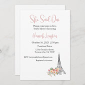 ブライダルシャワーの招待、彼女はウィYesと述べた 招待状 (正面/裏面)