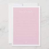 ブライダルシャワーの招待 招待状 (裏面)