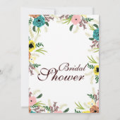 ブライダルシャワーの招待 招待状 (裏面)