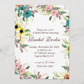 ブライダルシャワーの招待 招待状 (正面/裏面)