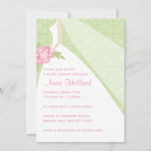 ブライダルシャワーの招待 招待状 (正面)