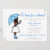 ブライダルシャワーの招待 招待状 (正面/裏面)