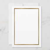 ブライダルシャワーの招待、素晴らしいGatsbyの金ゴールドの金ゴールド 招待状 (裏面)