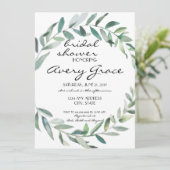 ブライダルシャワーの招待-緑の草木の結婚式 招待状 (スタンド正面)