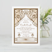 ブライダルシャワーの招待、Gatsbyの素晴らしいホワイトゴールド 招待状 (スタンド正面)