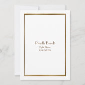 ブライダルシャワーの招待、Gatsbyの素晴らしいホワイトゴールド 招待状 (裏面)