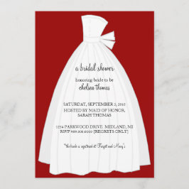 ブライダルシャワーの招待{Red} 招待状