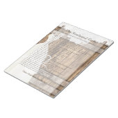 ブライダルシャワーの新しいゲーム – 素朴木とレース ノートパッド (アングル)