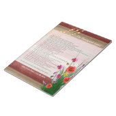 ブライダルシャワーの新作戦 – ワイルドフラワー ノートパッド (アングル)