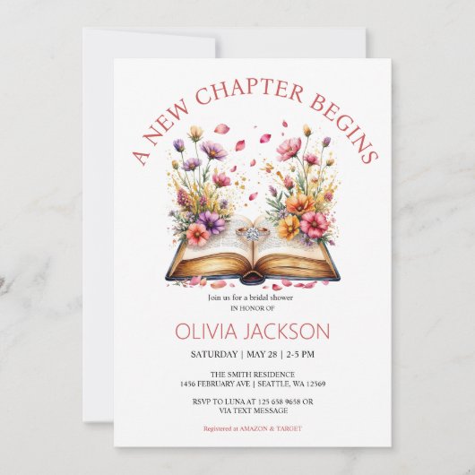 ブライダルシャワーの新着投稿 招待状 (正面)