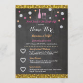 ブライダルシャワーの旅程のシャンペンのバチェロレッテ プログラム (正面)