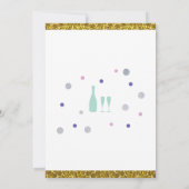 ブライダルシャワーの旅程のシャンペンの招待状 招待状 (裏面)