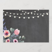 ブライダルシャワーの旅程のバチェロレッテのピンクの花柄 プログラム (裏面)