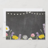 ブライダルシャワーの旅程のバチェロレッテの野生花 招待状 (裏面)