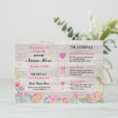 ブライダルシャワーの旅程の素朴な夕食のバチェロレッテ プログラム (スタンド正面)