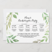 ブライダルシャワーの旅程の結婚式の群葉の葉 招待状 (正面)