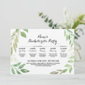 ブライダルシャワーの旅程の結婚式の群葉の葉 招待状 (スタンド正面)