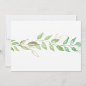 ブライダルシャワーの旅程の結婚式の群葉の葉 招待状 (裏面)