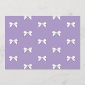 ブライダルシャワーの旅程の薄紫のバチェロレッテの招待 プログラム (裏面)