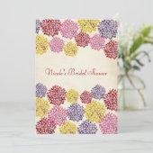 ブライダルシャワーの春の花園の招待状 招待状 (スタンド正面)