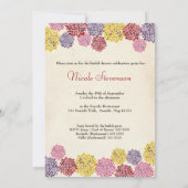 ブライダルシャワーの春の花園の招待状 招待状 (裏面)