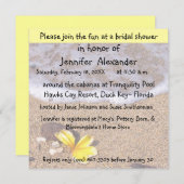 ブライダルシャワーの沿岸位置のパーティー 招待状 (正面/裏面)