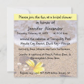 ブライダルシャワーの沿岸位置のパーティー 招待状 (正面)