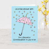 ブライダルシャワーの法の孫娘への贈り物 カード (黄色い花)