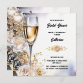 ブライダルシャワーの泡状の白バラの水色エレガント シーズンカード (正面/裏面)