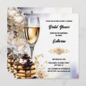 ブライダルシャワーの泡状ブランチバラエレガント花 シーズンカード (正面/裏面)